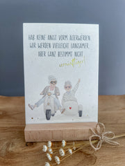 Postkarte Goldprägung Omis DIN A6
