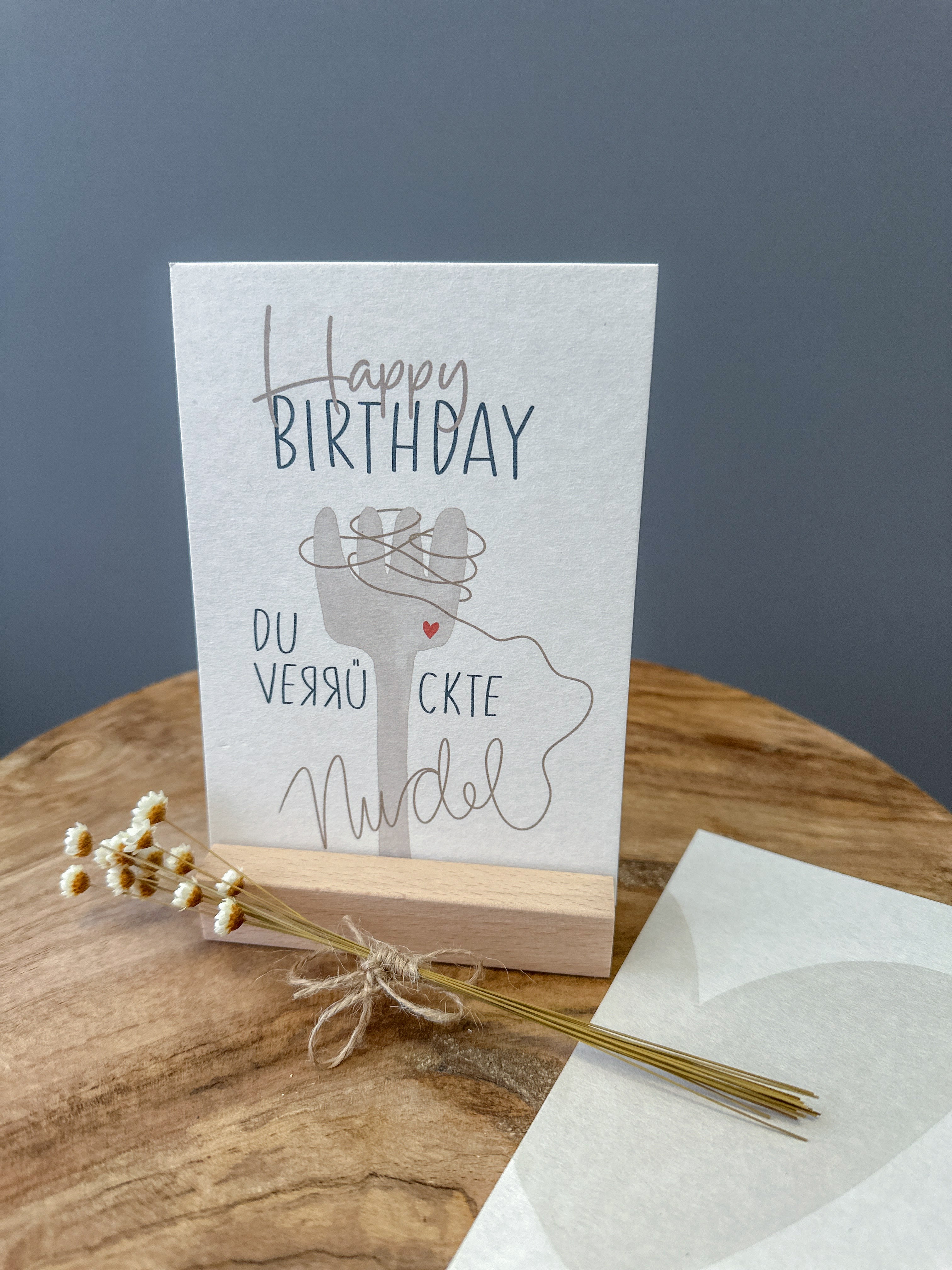 Postkarte verrückte Nudel DIN A6