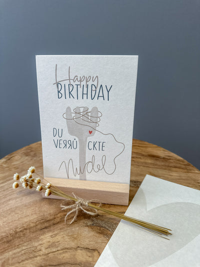 Postkarte verrückte Nudel DIN A6