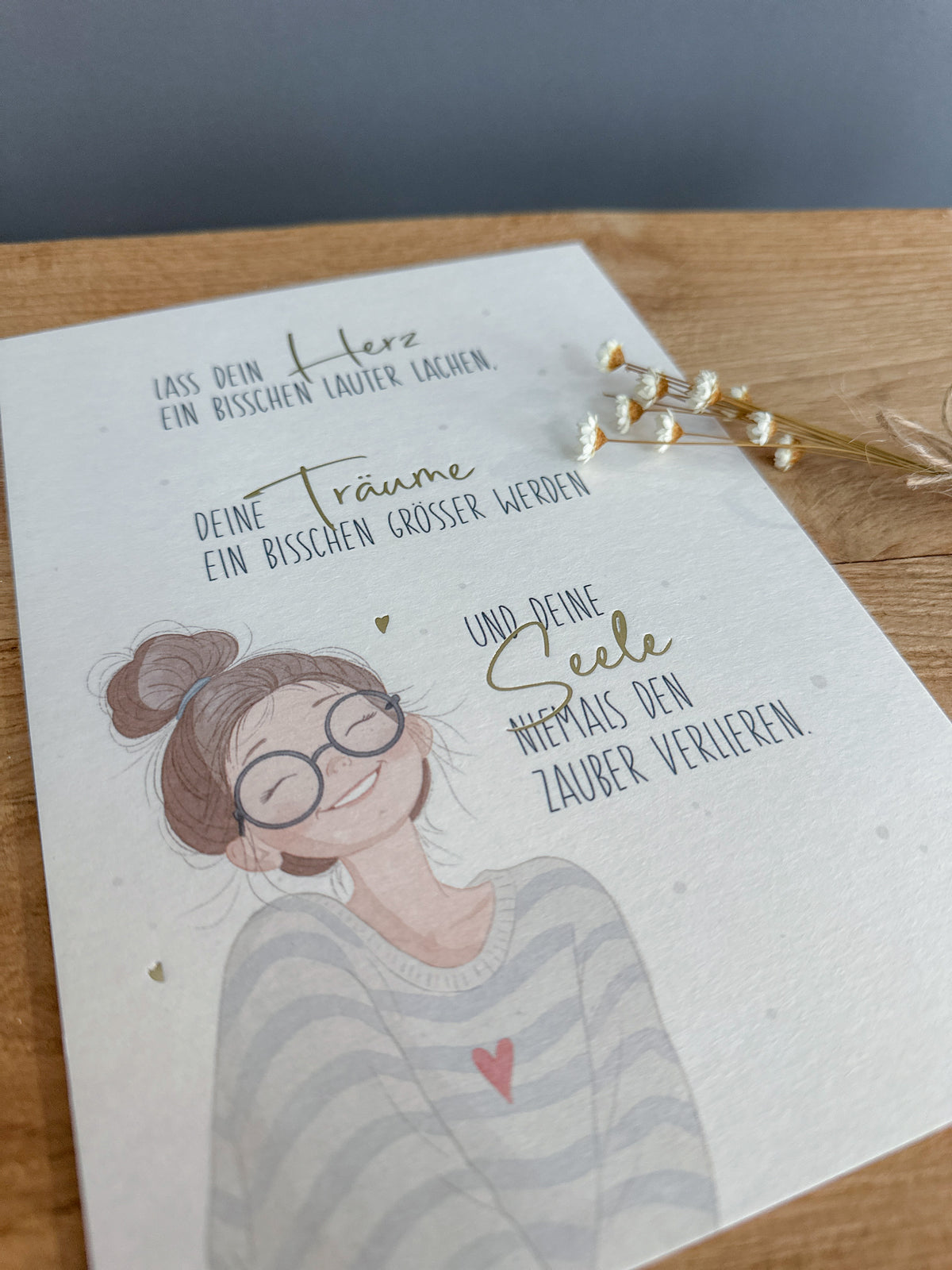 Postkarte Goldprägung Seelenzauber DIN A5