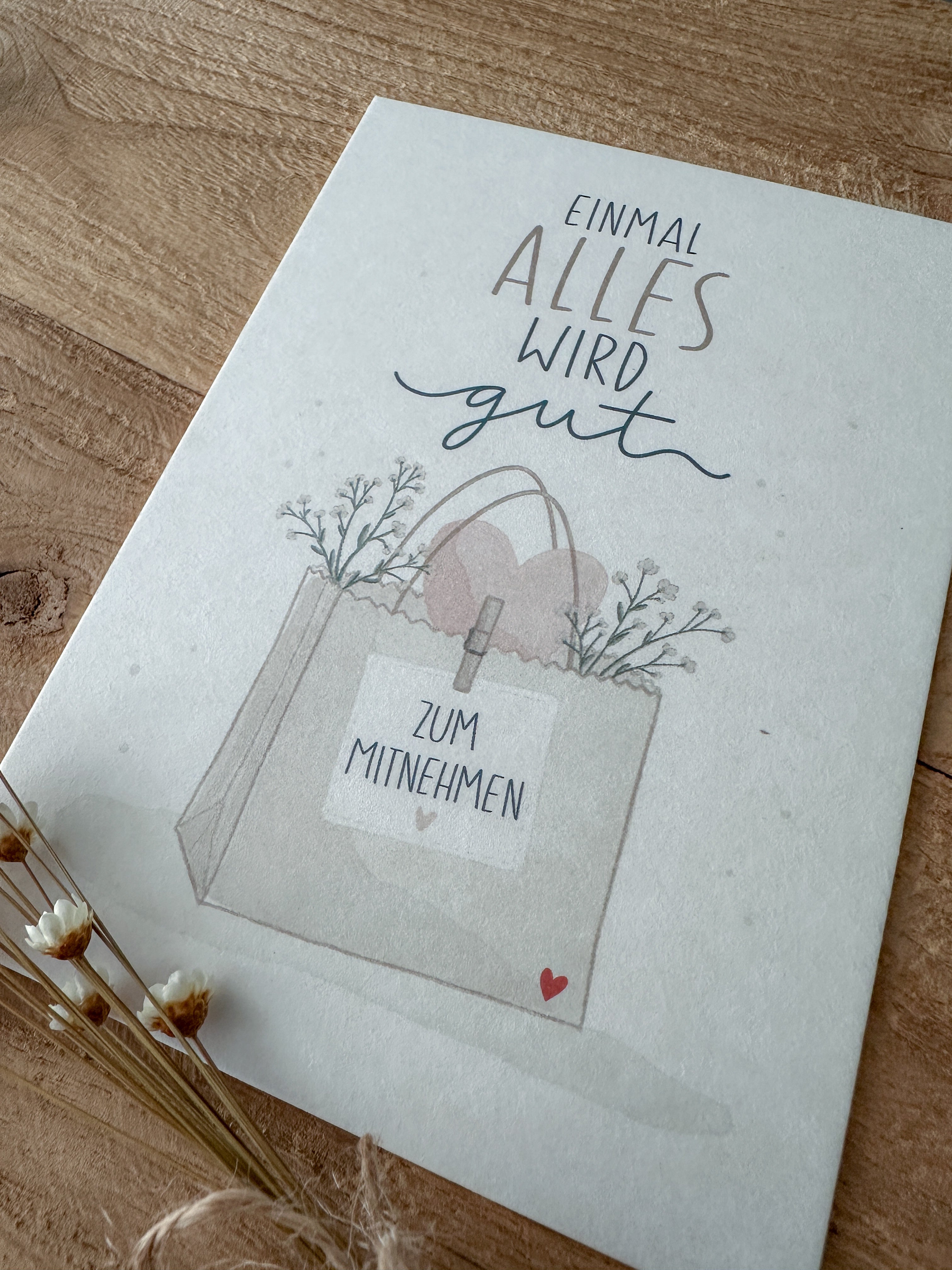 Postkarte Alles wird gut DIN A6