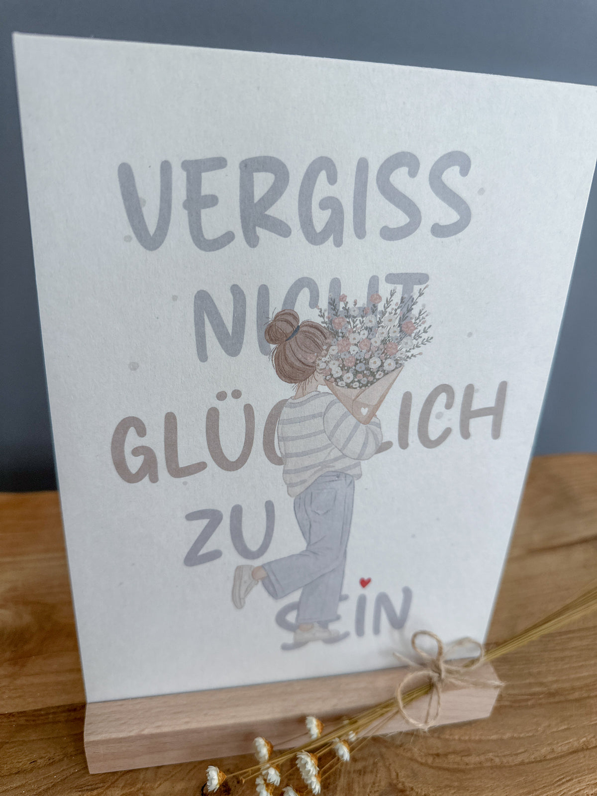 Postkarte Glücklich Din A5