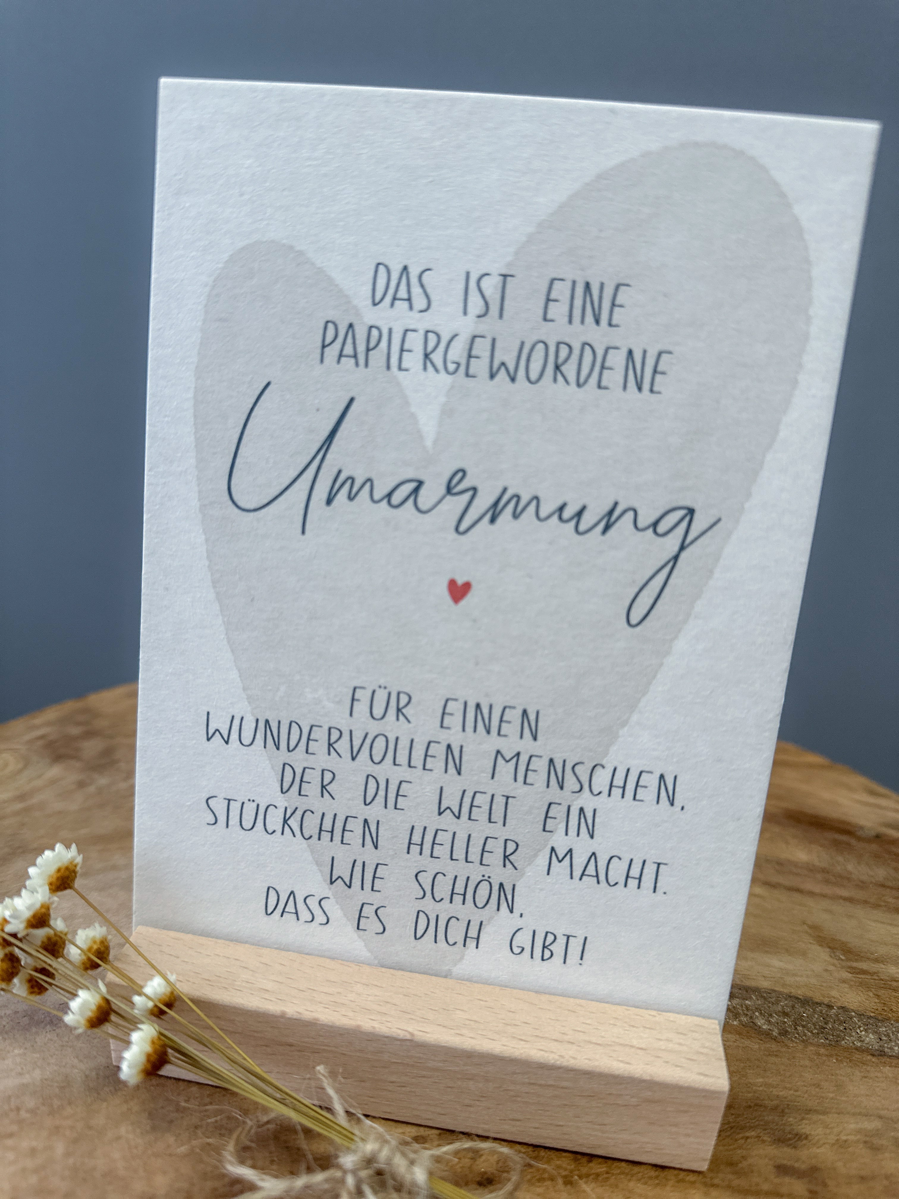 Postkarte Umarmung DIN A6