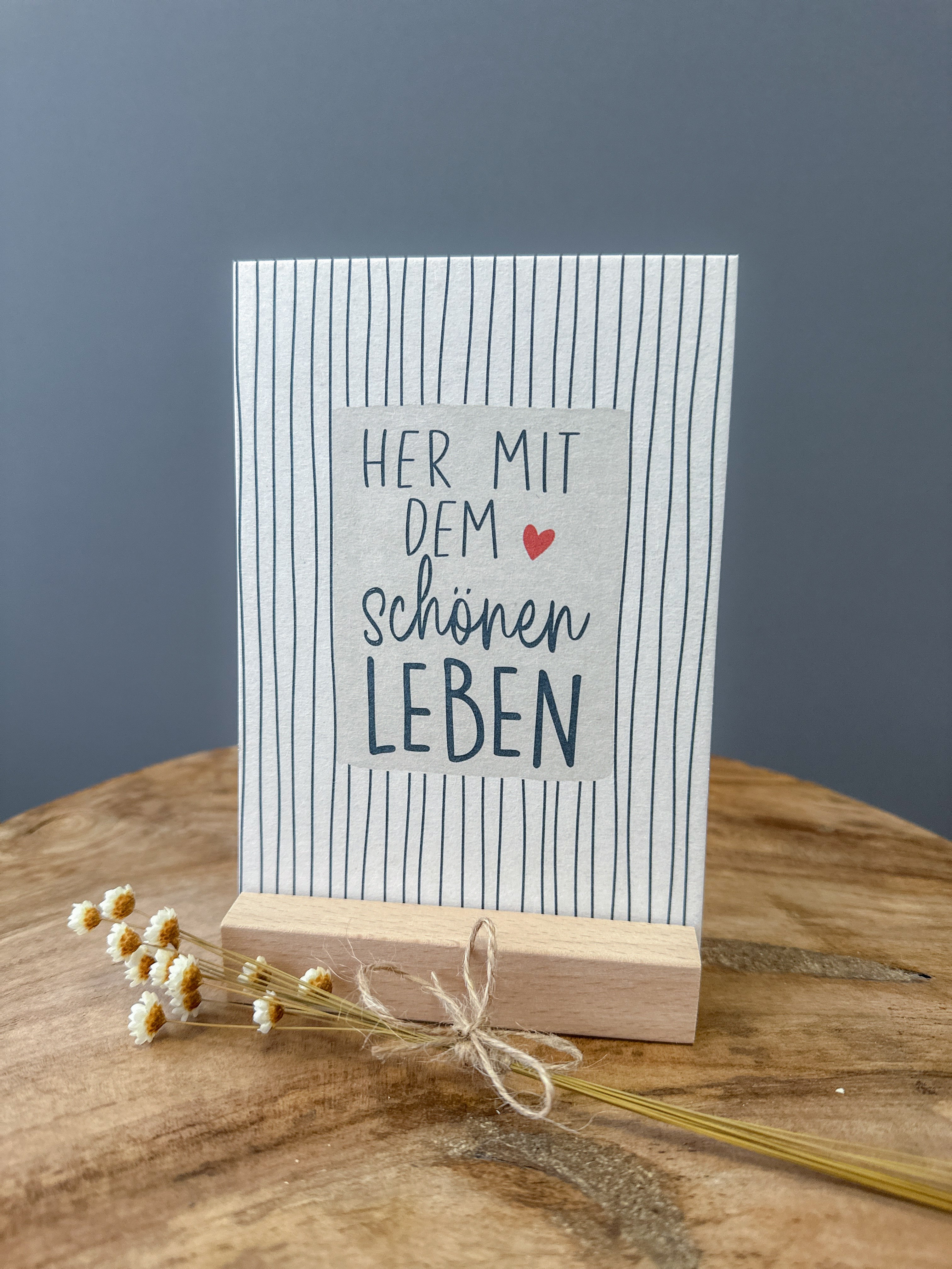 Postkarte Schönes Leben DIN A6
