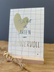 Postkarte Goldfolie Alle Arten Wundervoll DIN A6
