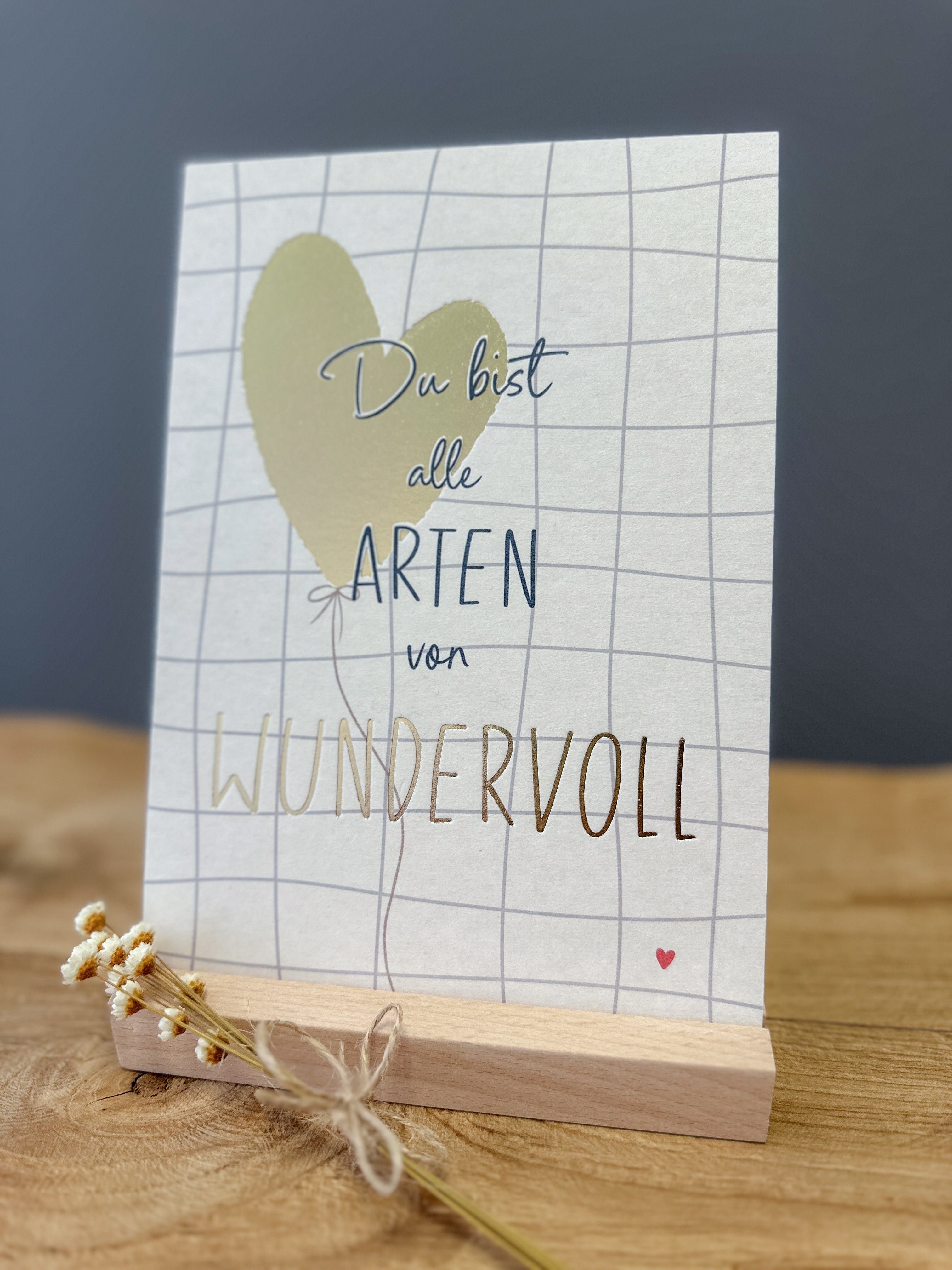Postkarte Goldfolie Alle Arten Wundervoll DIN A6