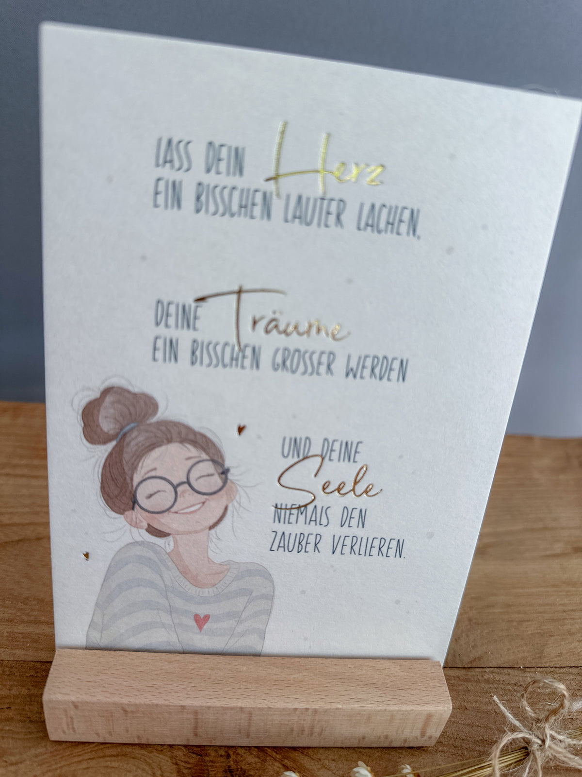 Postkarte Goldprägung Seelenzauber DIN A6