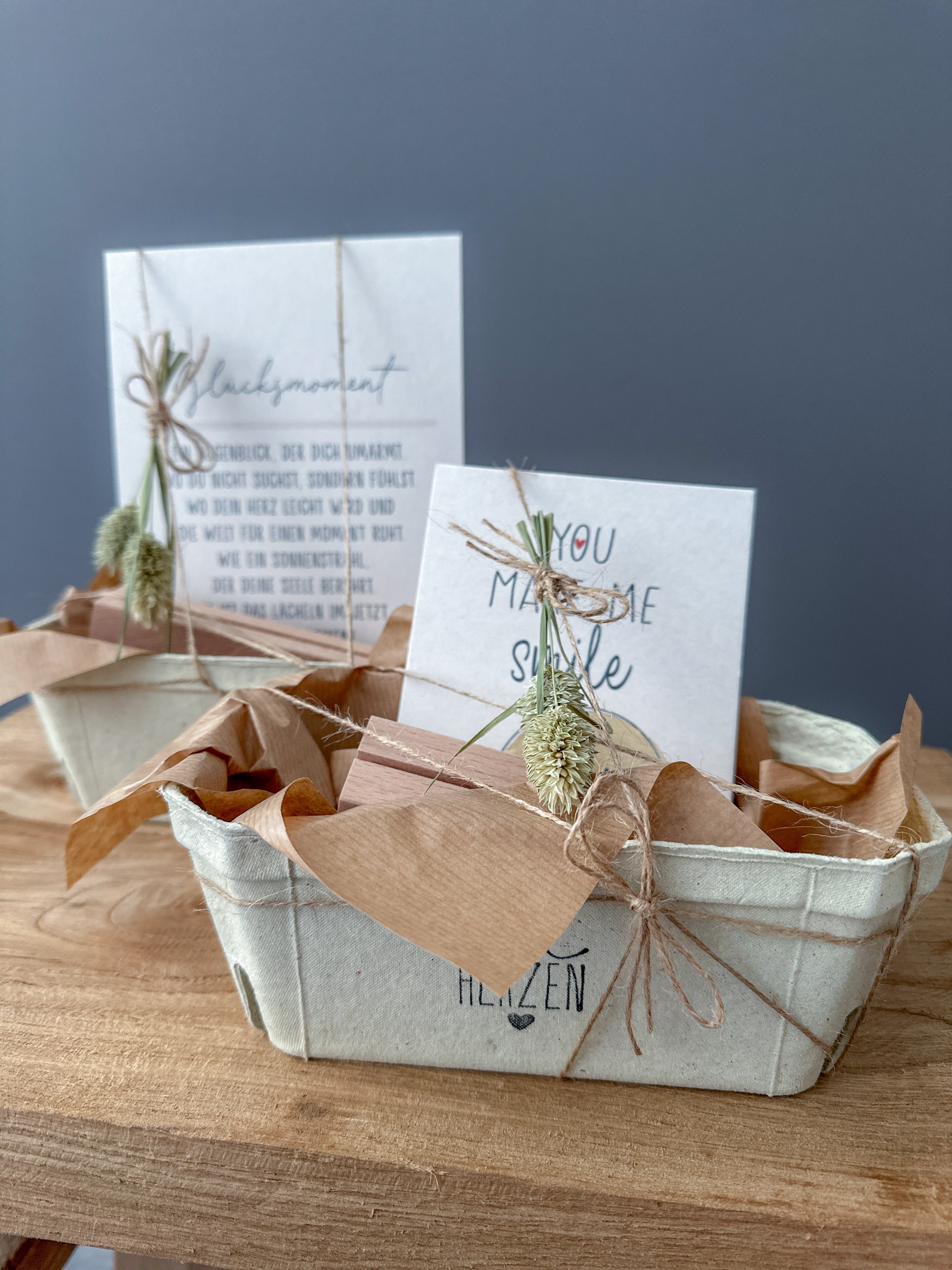 Geschenkkörbchen bedruckt
