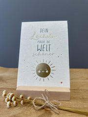 Postkarte Goldfolie Lächeln DIN A6