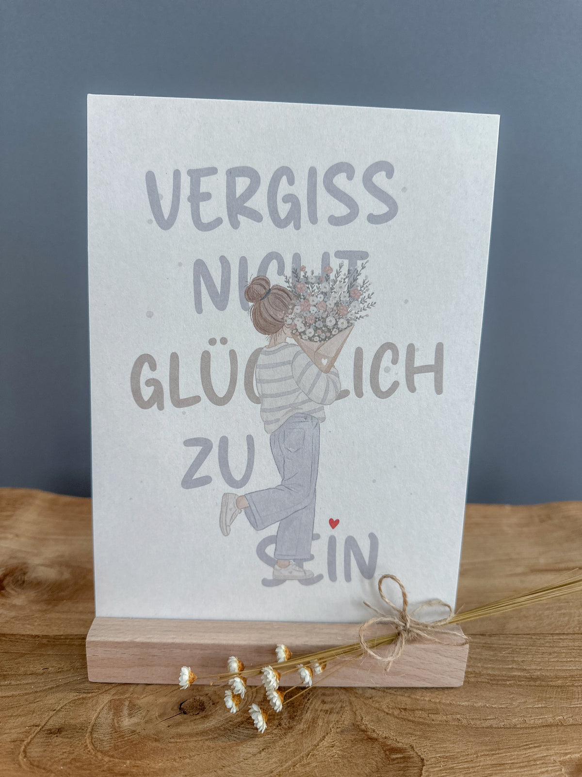Postkarte Glücklich Din A5