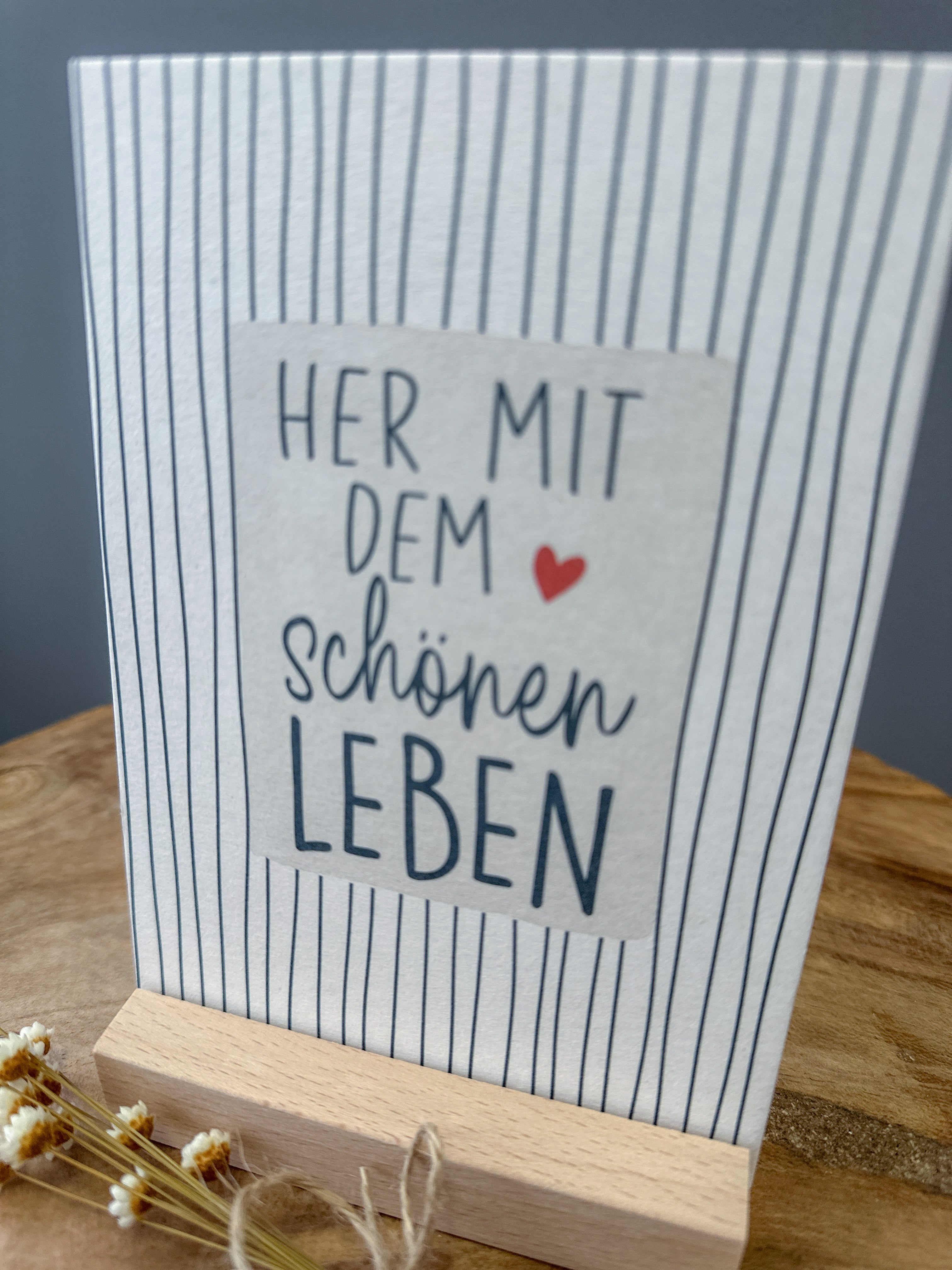 Postkarte Schönes Leben DIN A6
