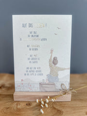 Postkarte Goldprägung Auf das Leben DIN A5