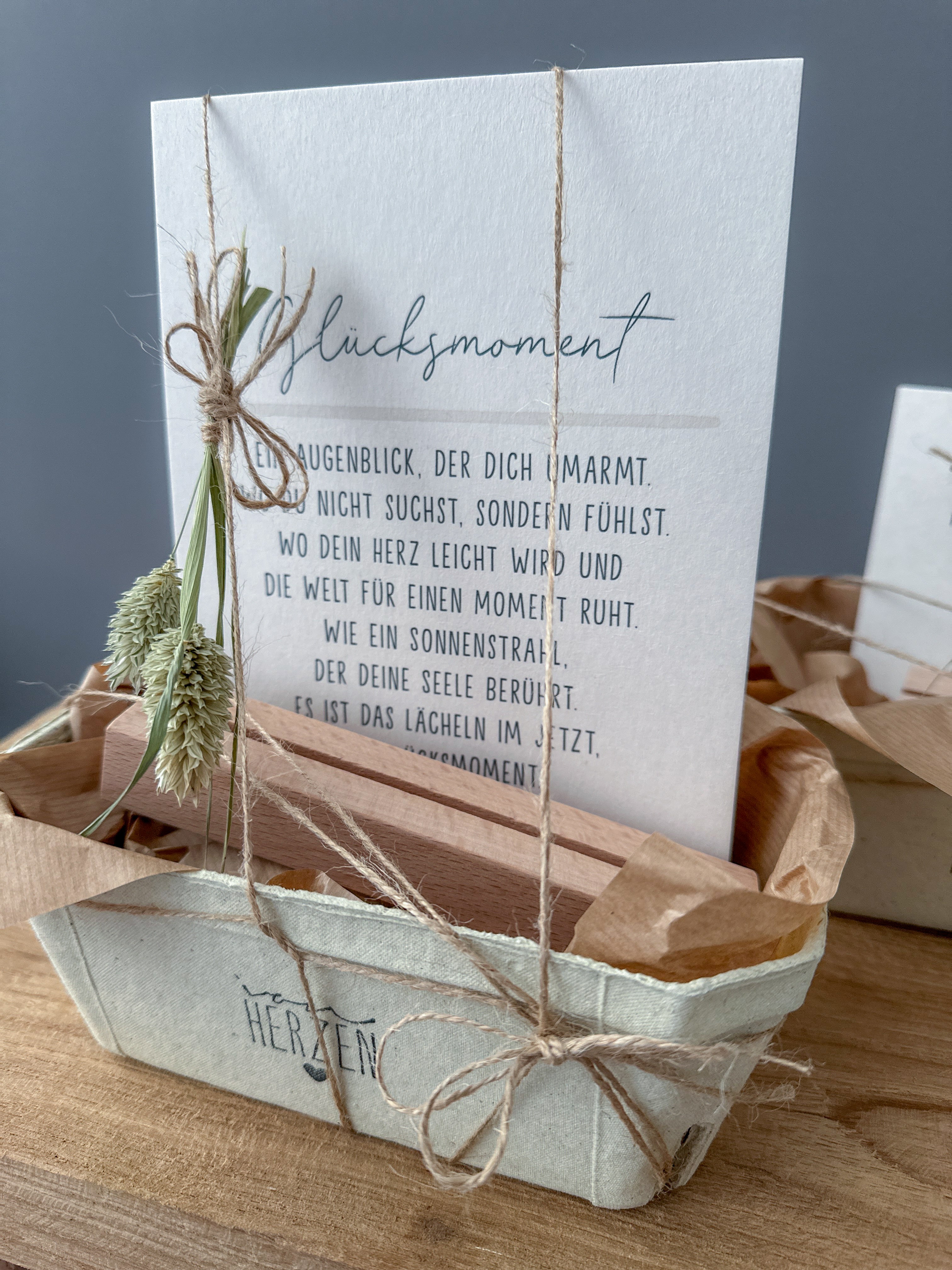 Geschenkkörbchen bedruckt