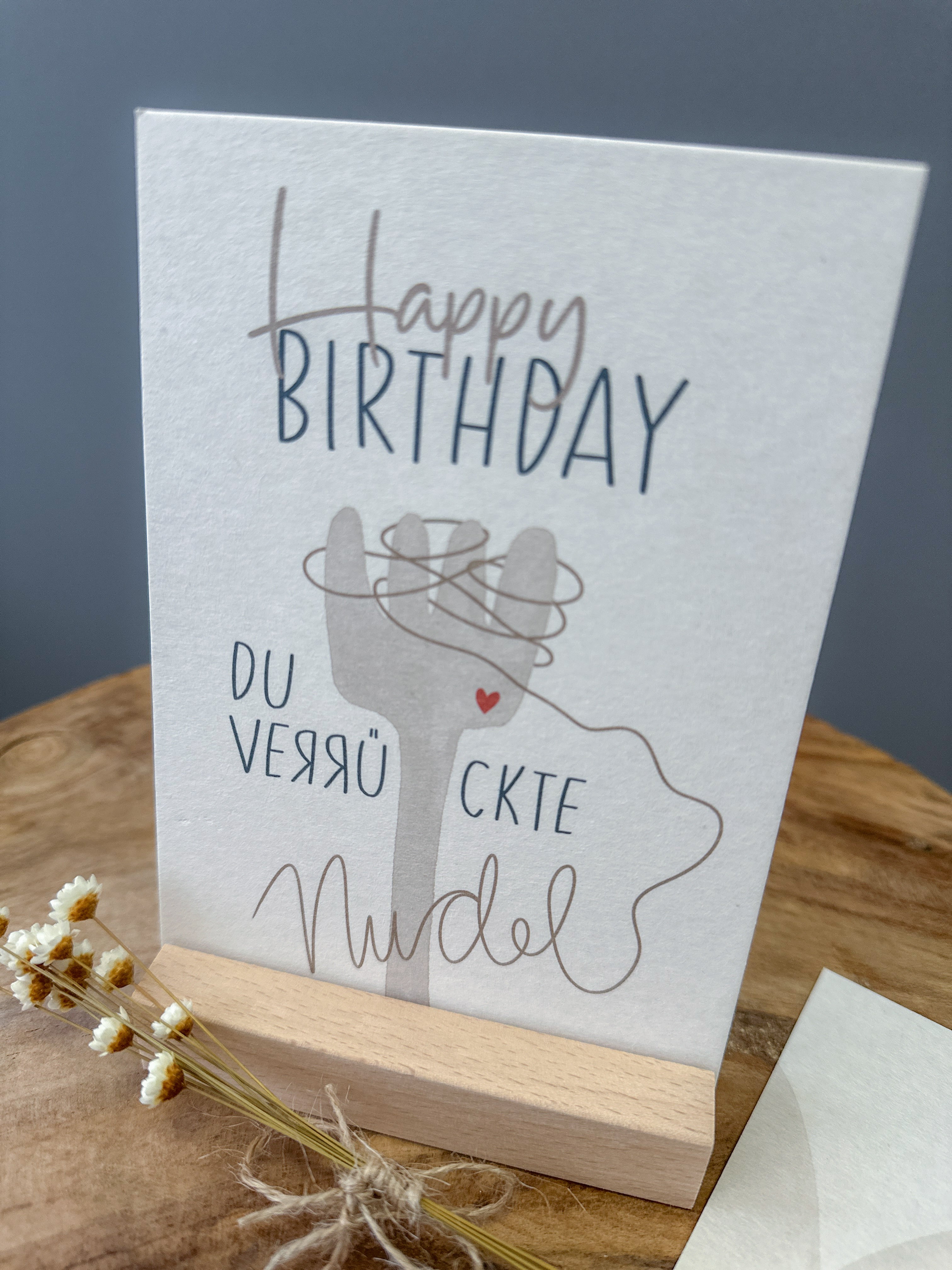 Postkarte verrückte Nudel DIN A6