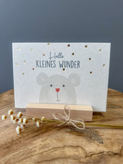Postkarte Goldprägung kleines Wunder DIN A6