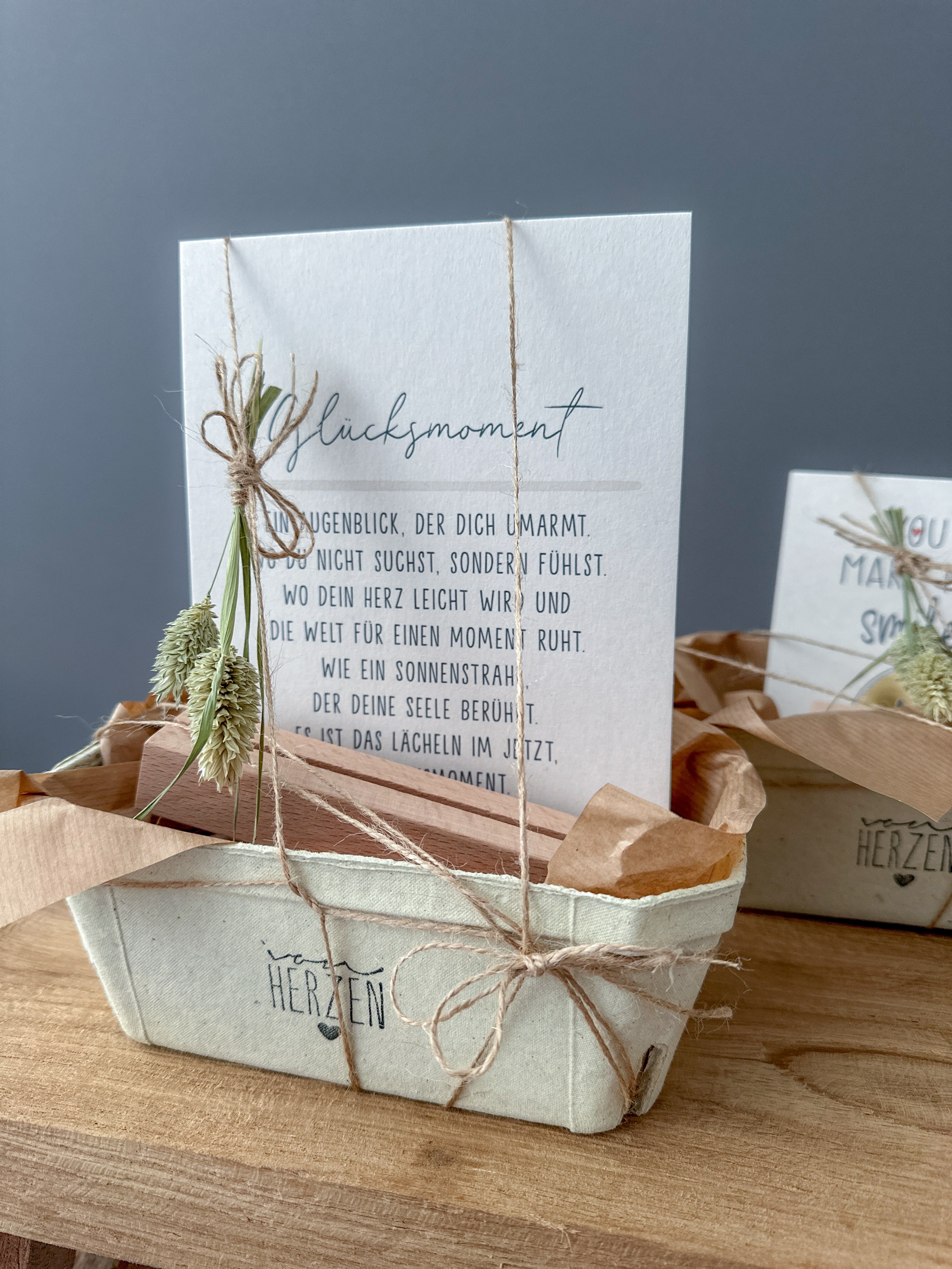 Geschenkkörbchen bedruckt