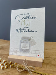 Postkarte Goldfolie Mut DIN A6