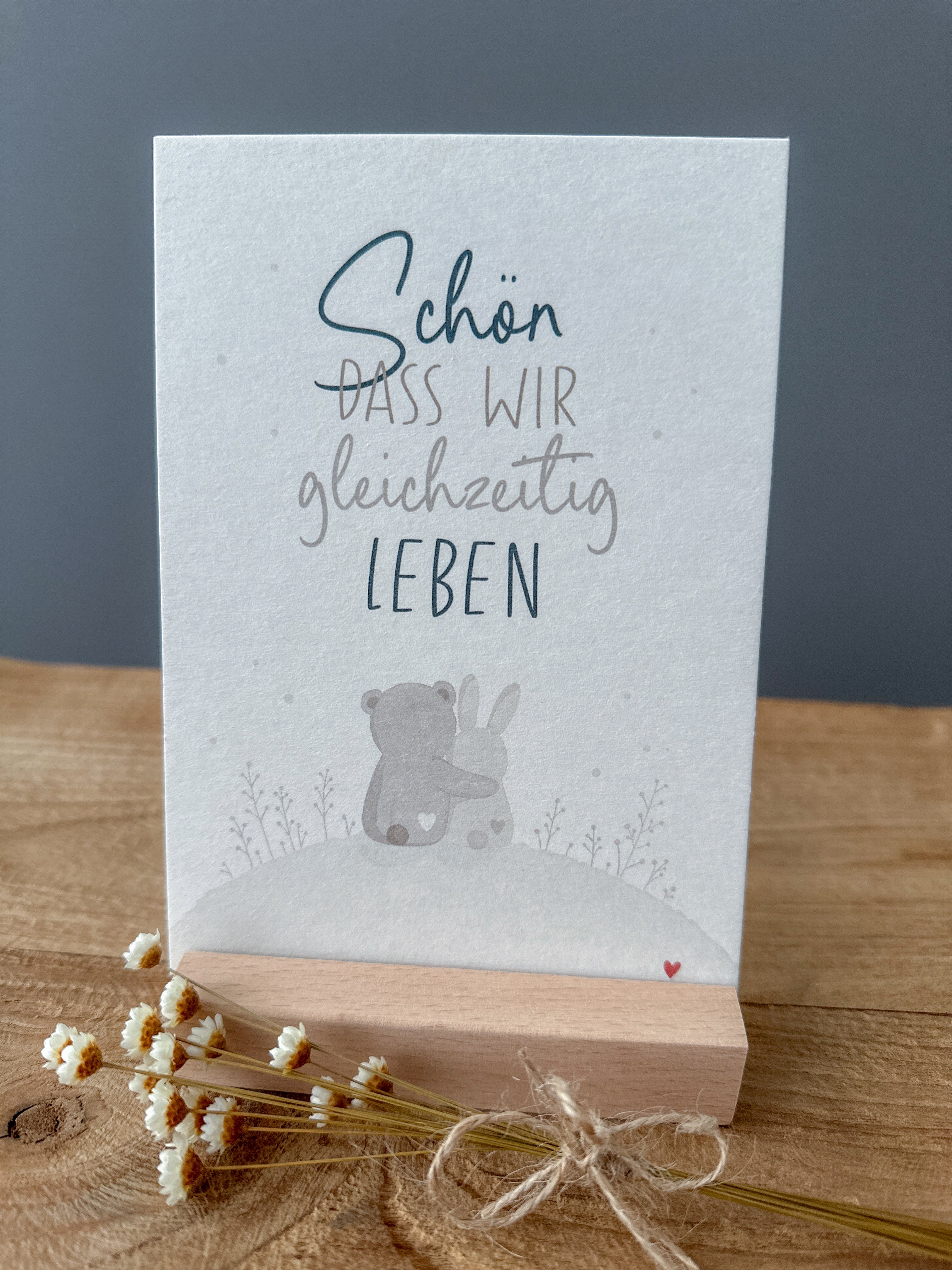 Postkarte Gleichzeitig leben DIN A6