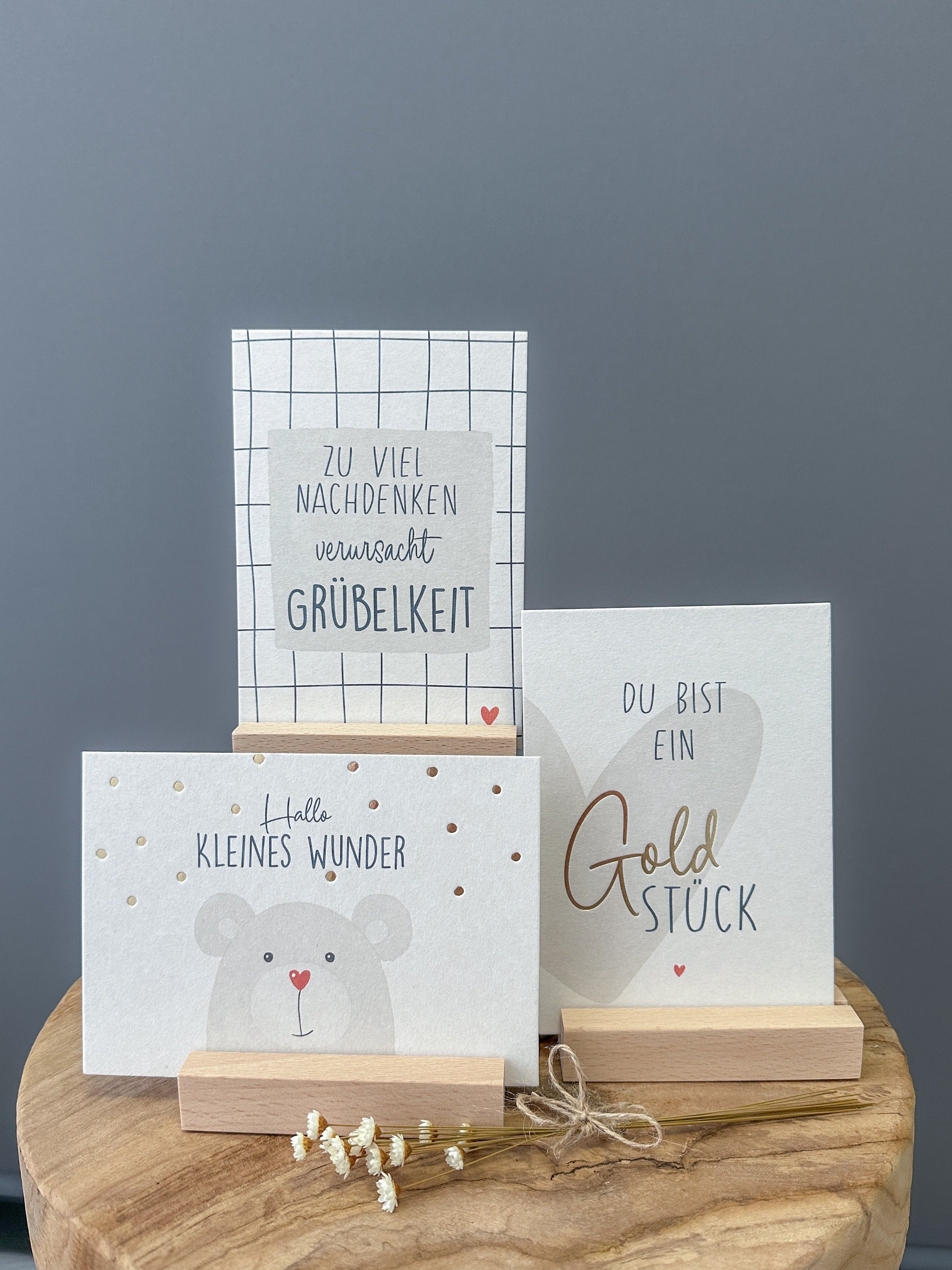 Postkarte Goldprägung Goldstück DIN A6