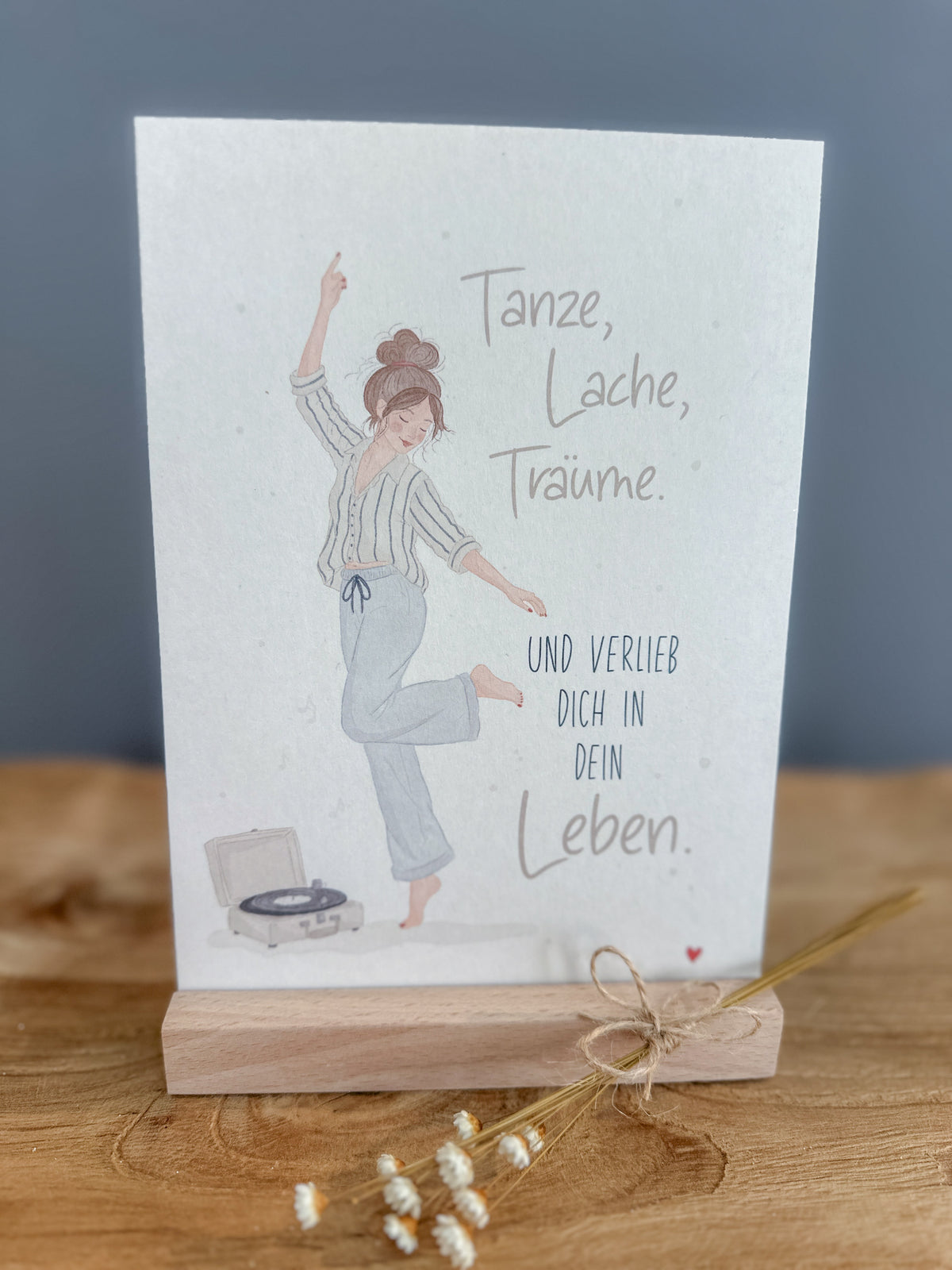 Postkarte Tanze Lache Träume Din A5