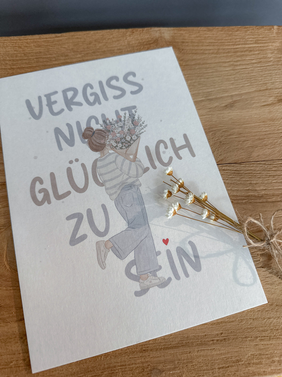 Postkarte Glücklich Din A5