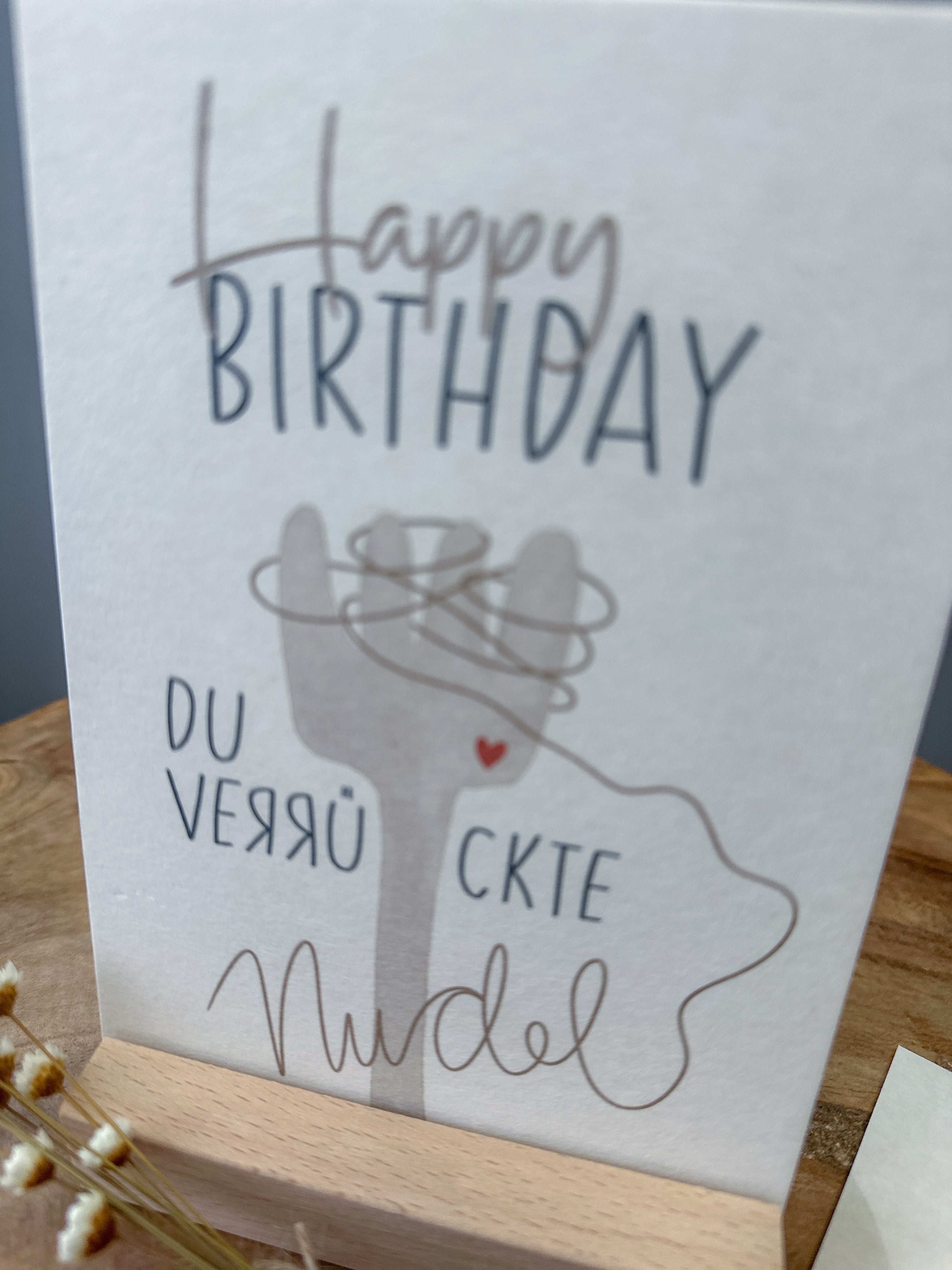 Postkarte verrückte Nudel DIN A6