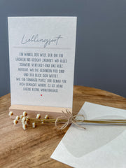 Postkarte Definition Lieblingsort DIN A6