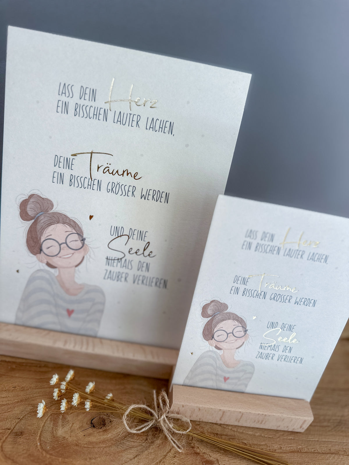 Postkarte Goldprägung Seelenzauber DIN A6