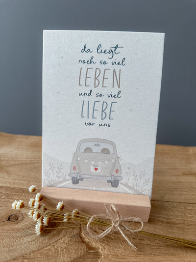 Postkarte Auto - so viel Liebe DIN A6