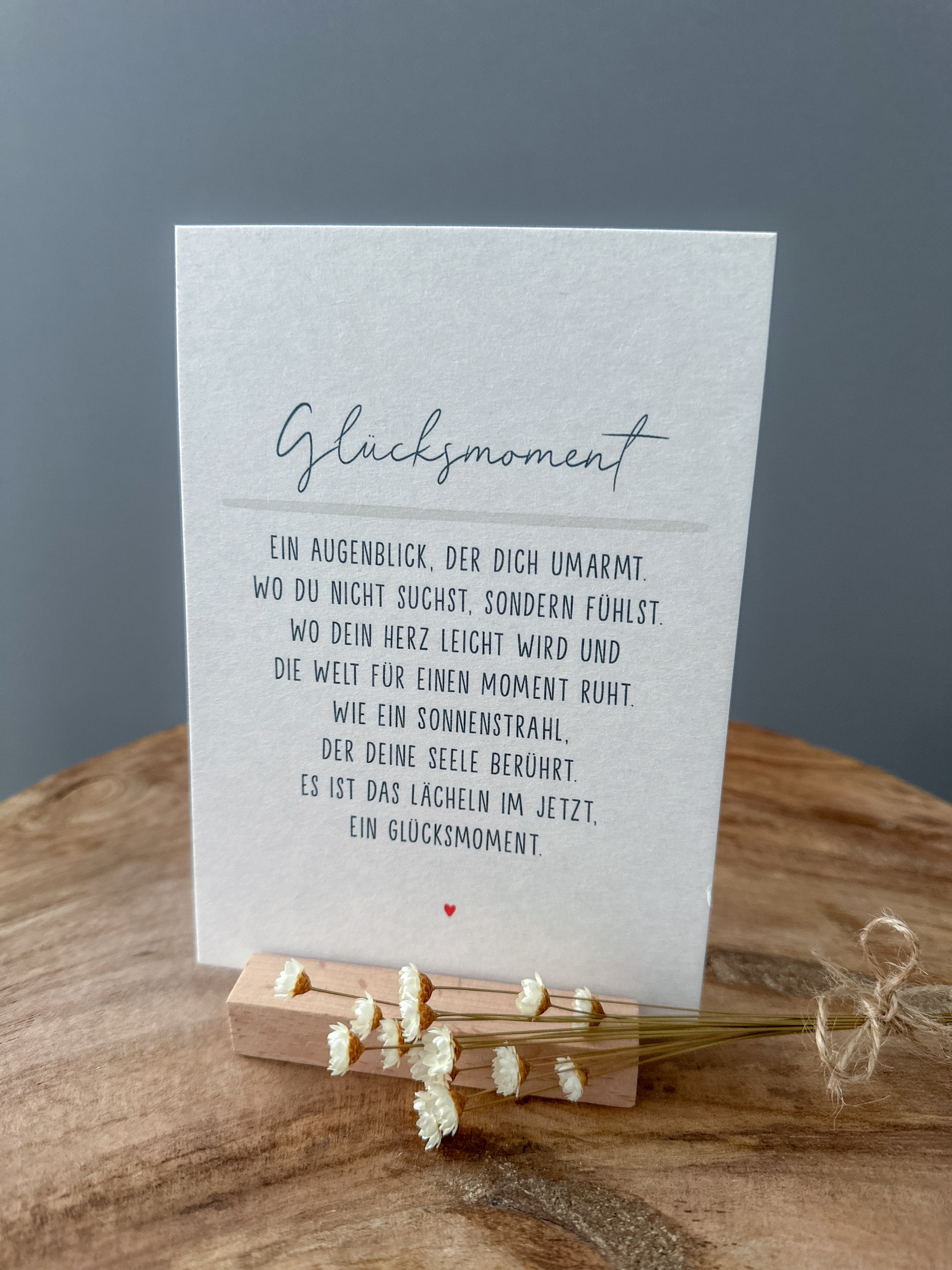 Postkarte Definition Glücksmoment DIN A6