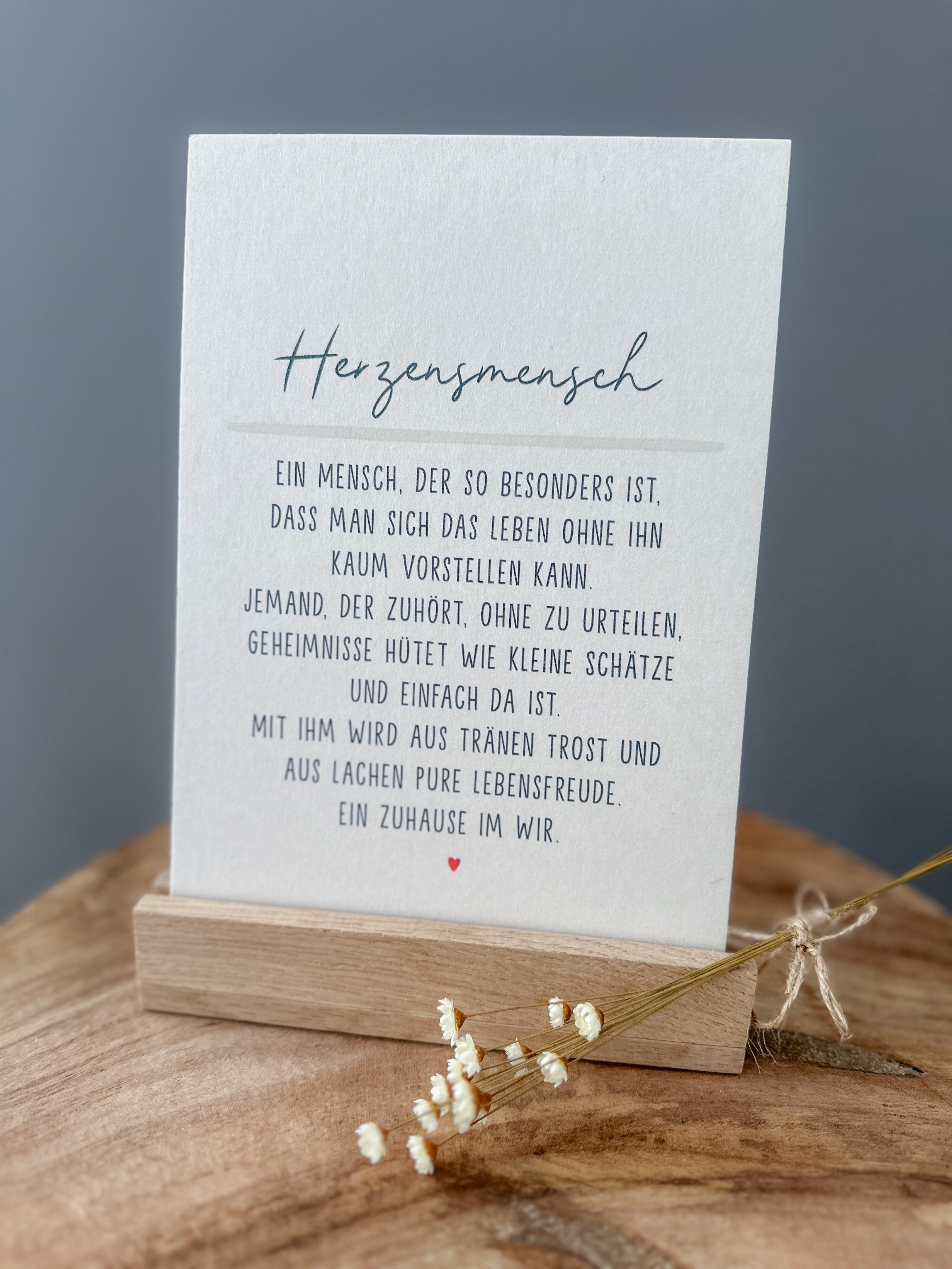 Postkarte Definition Herzensmensch DIN A5