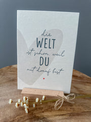 Postkarte Die Welt ist schön DIN A6