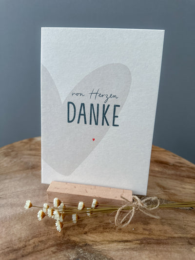 Postkarte Von Herzen Danke DIN A6
