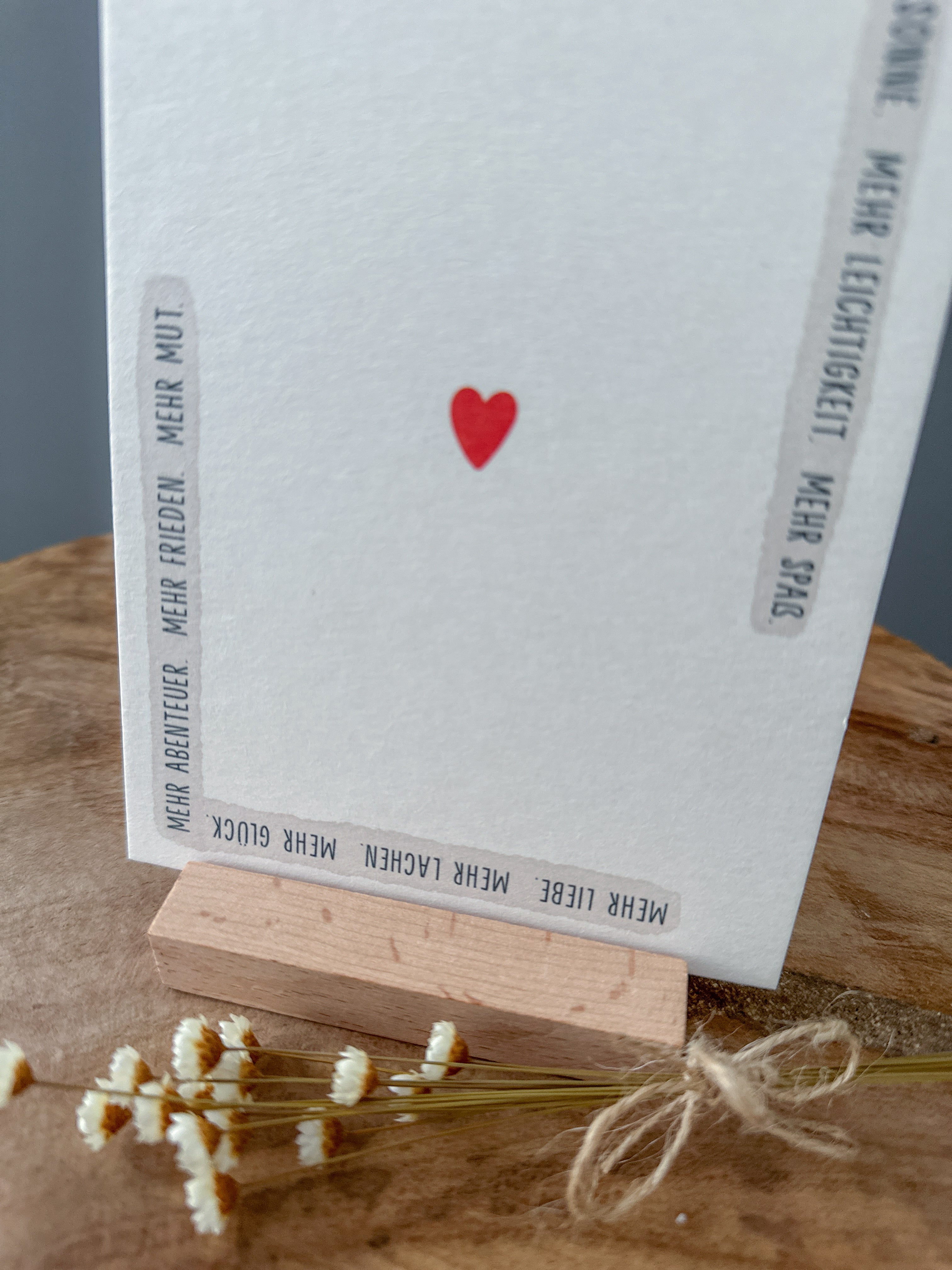 Postkarte Mehr Liebe, Mehr Träume,… DIN A6