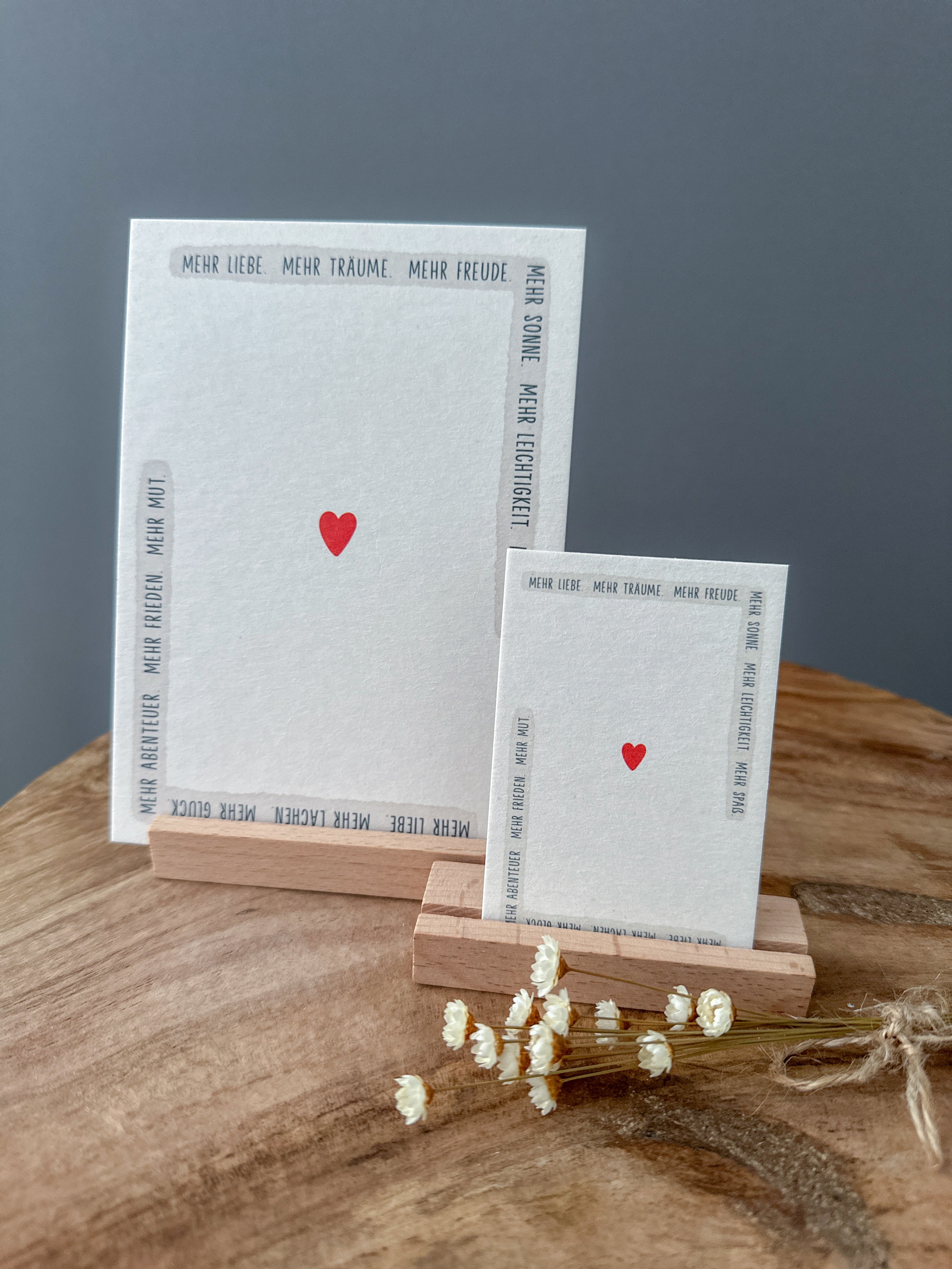 Postkarte Mehr Liebe, Mehr Träume,… DIN A6