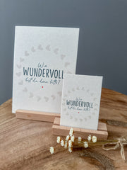 Postkarte Wie wundervoll bist du DIN A6