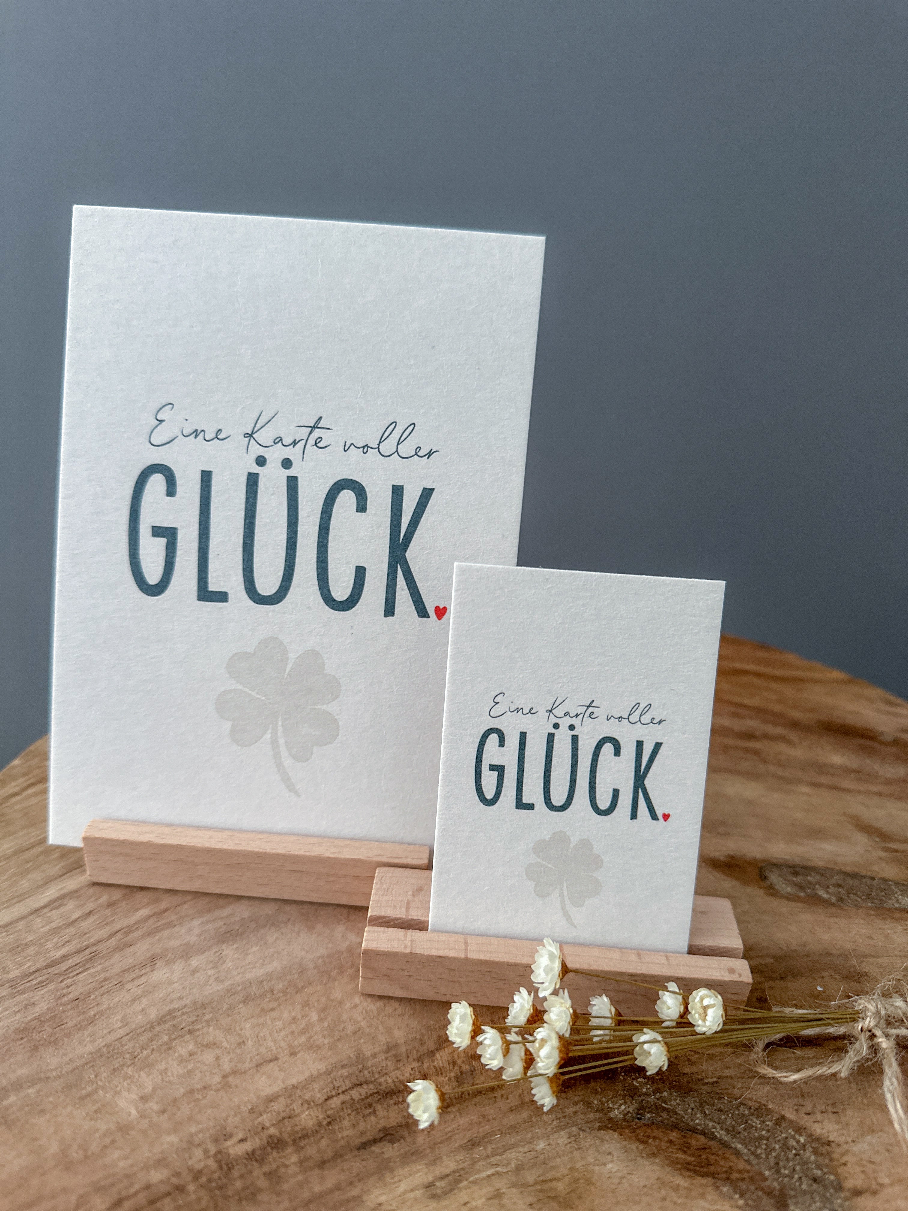 Postkarte Karte voller Glück DIN A6